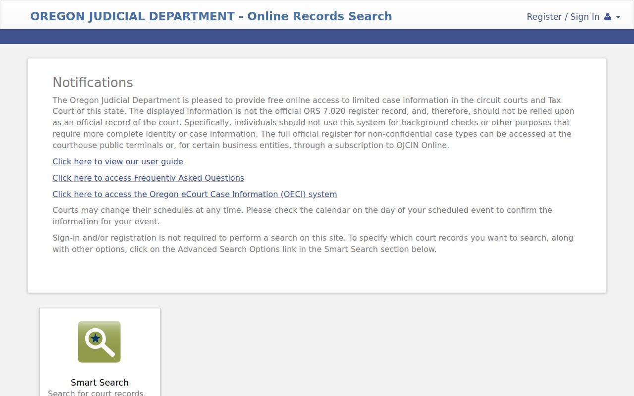 Jefferson County criminal court cases free Oregon search