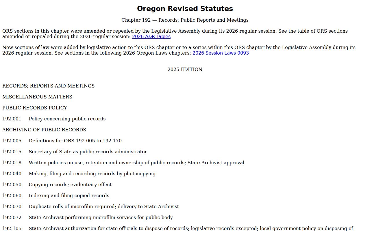 Jefferson County Culver criminal history image of Oregon Public Records Law