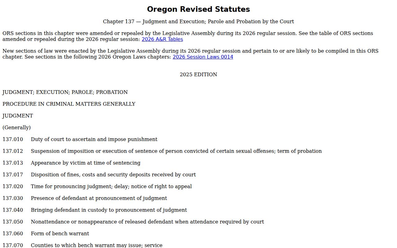 Jefferson County Culver criminal history image of Oregon set-aside and sentencing law