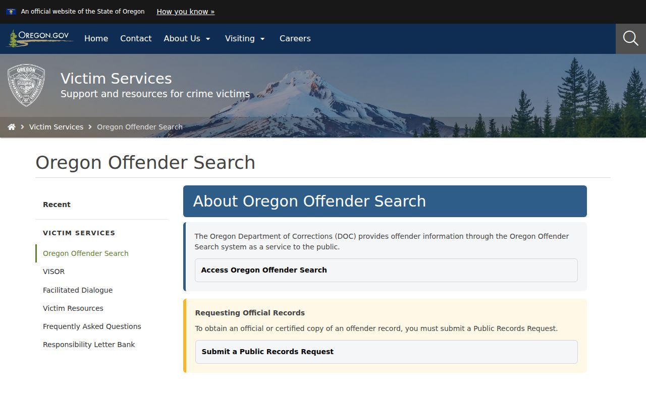 Jefferson County criminal history Oregon offender search
